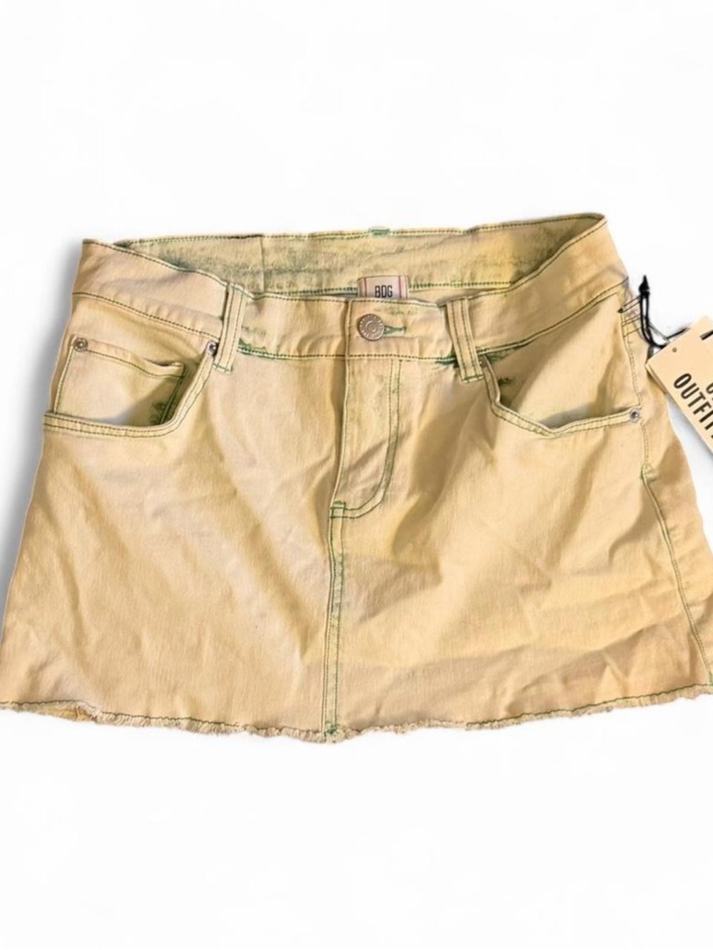 Urban Outfitters BDG Light Tan Mini Denim Skirt